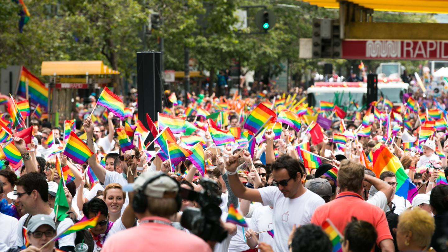 Thousands gathered for 2015 San Francisco Pride Parade. Jeremy Raff/KQED