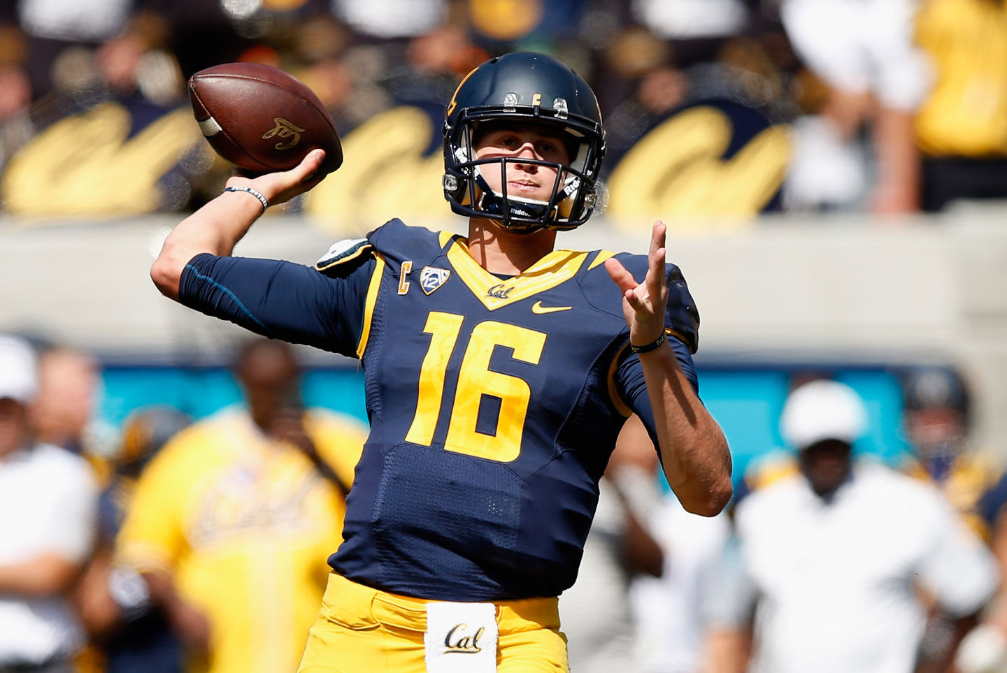 Jared Goff of the California Golden Bears in action against the Grambling State Tigers at California Memorial Stadium on Sept. 5, 2015.  Ezra Shaw/Getty Images