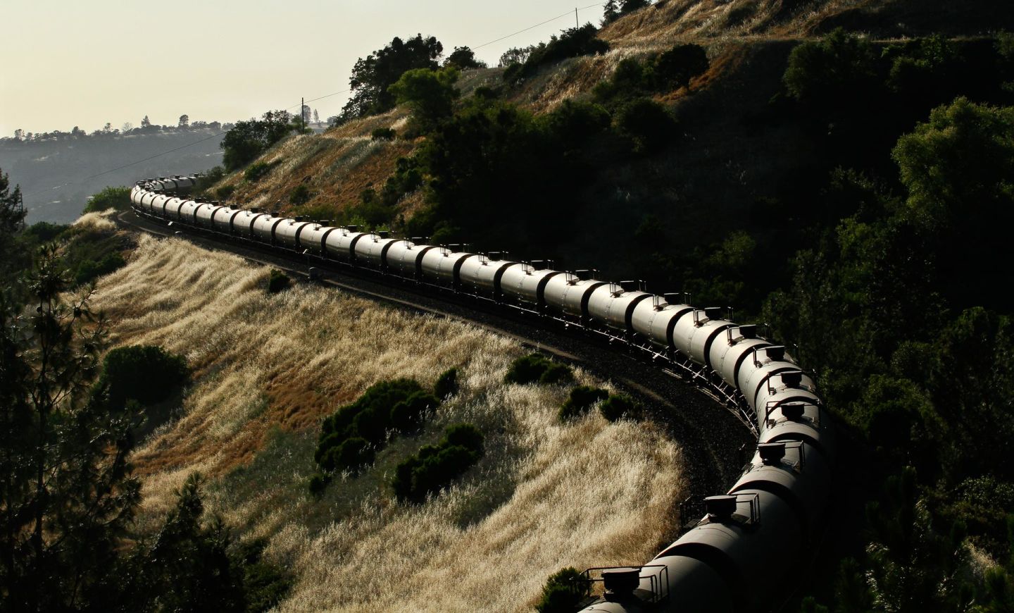 A train carrying crude oil operated by BNSF railway in California. Jake Miille/Jake Miille Photography