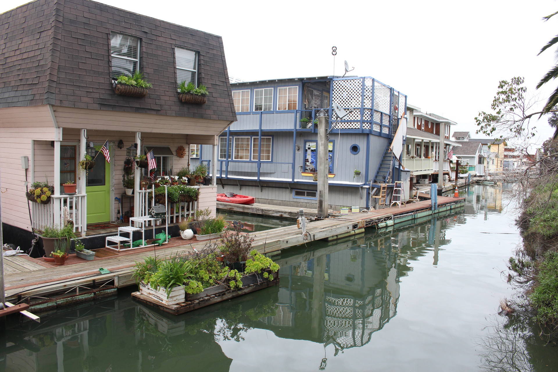 About 70 liveaboards are moored at Redwood City's Docktown Marina --  floating buildings or boats adapted for residential uses. The city is looking to potentially relocate residents. Farida Jhabvala Romero / KQED