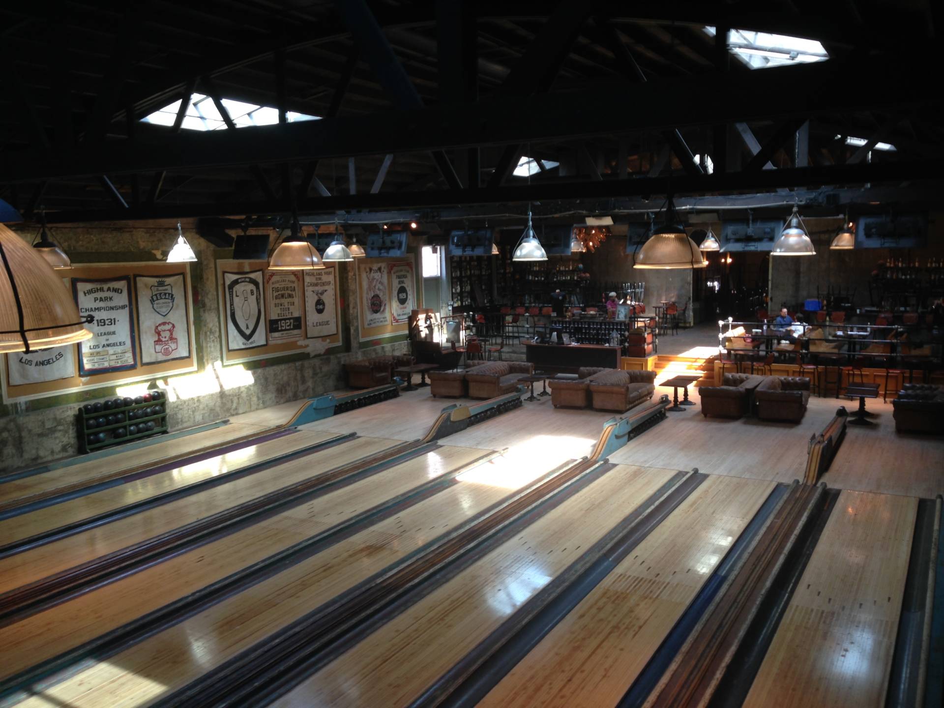 The inside of Highland Park Bowl in Los Angeles. Peter Gilstrap/KQED