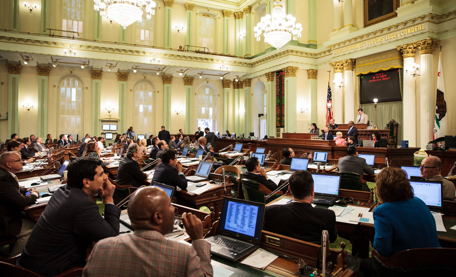 Members of the California Assembly consider a new state budget in 2015. Max Whittaker/KQED