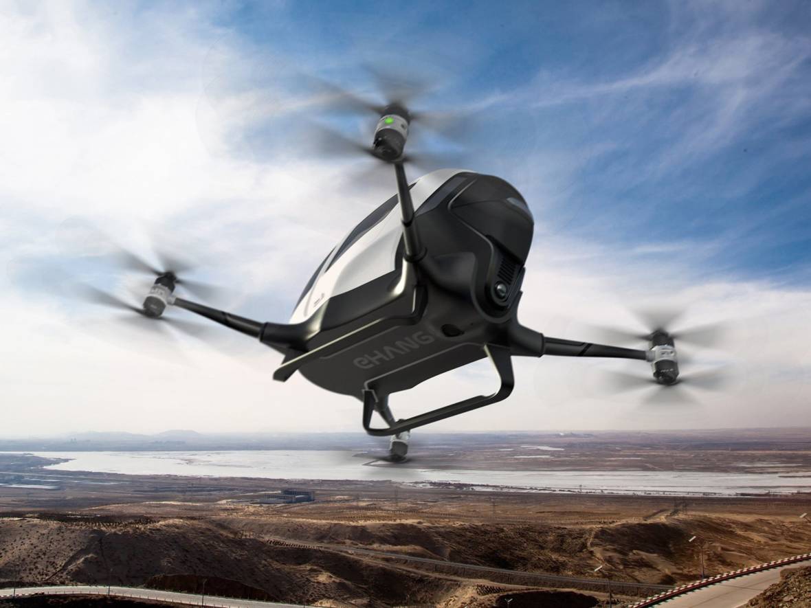 The EHang drone from China will provide VIP sky shuttle service in Dubai. EHang