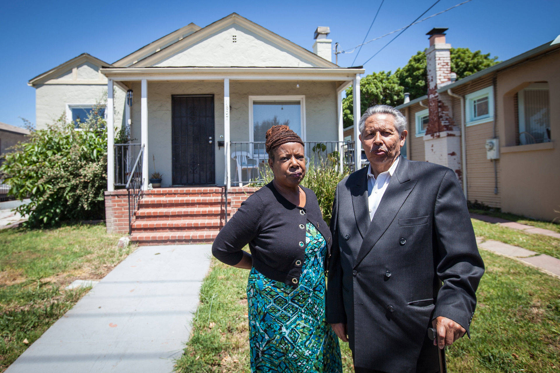 Vanessa and Richard Bulnes still long for their old home in East Oakland. Deborah Svoboda/KQED