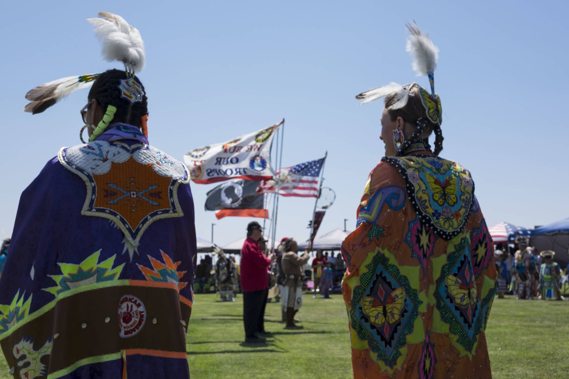 A dance circle during the Sierra Mono Museum's  powwow in 2015. Vanessa Rancano/KQED