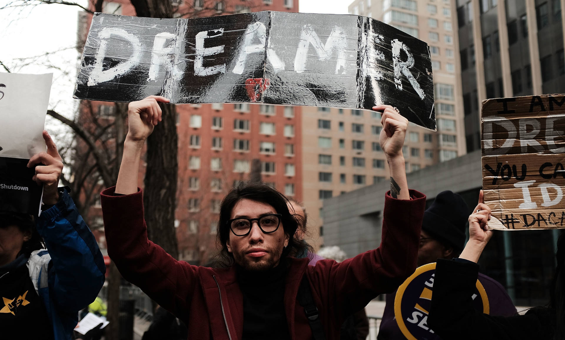 Demonstrators protest the lack of a deal on the Deferred Action for Childhood Arrivals program, which includes so-called DREAMers, last month outside of Federal Plaza in New York City. There is still no deal. Spencer Platt/Getty Images