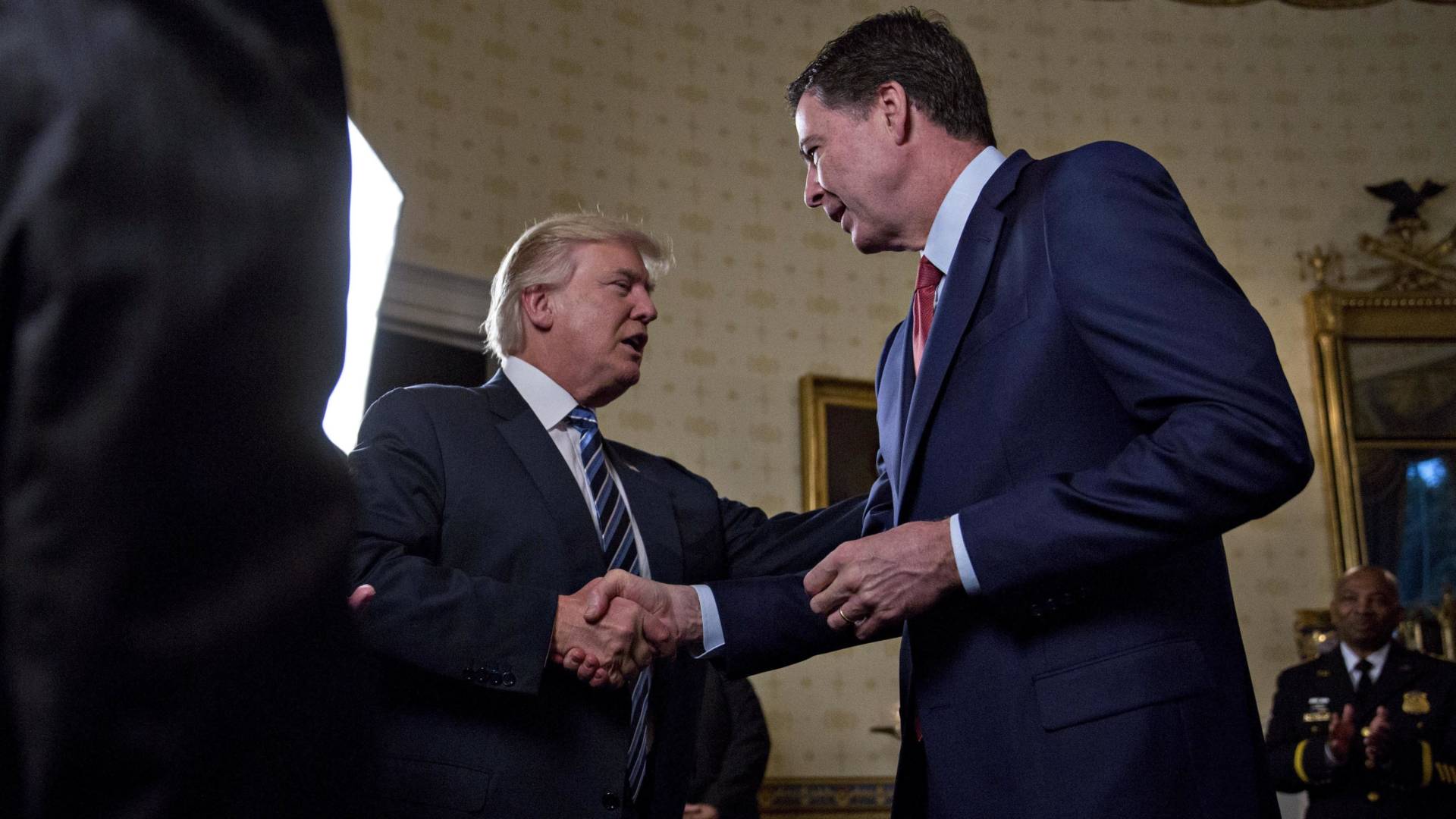 The broad portrait James Comey tries to paint is of President Trump as a president so far outside democratic norms that he is a danger to the republic as he spouts conspiracy theories and untruths regularly. Pool/Getty Images