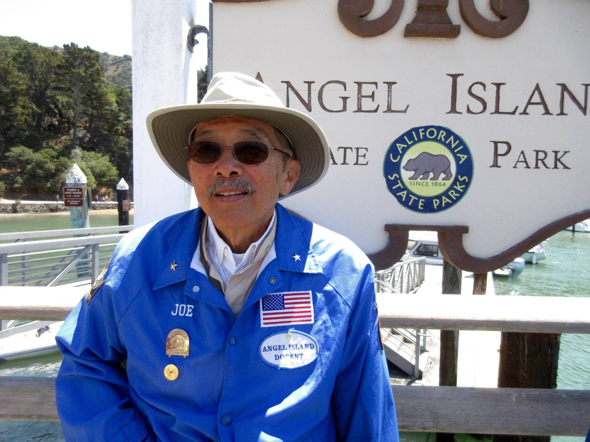 Joe Chan, volunteer docent, grew up not knowing his parents were detained at Angel Island.  Marisol Medina-Cadena/KQED