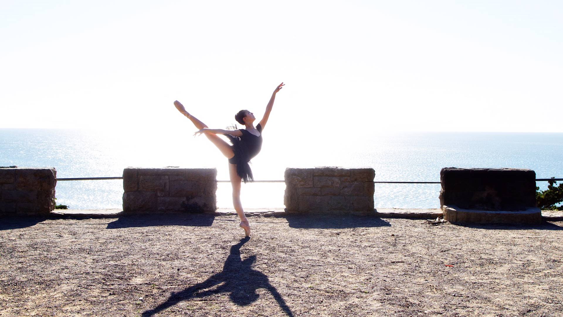 California ballerina Miko Fogarty, a star of the award-winning "First Position" dance documentary, performs an arabesque.  Courtesy Oliver Endahl