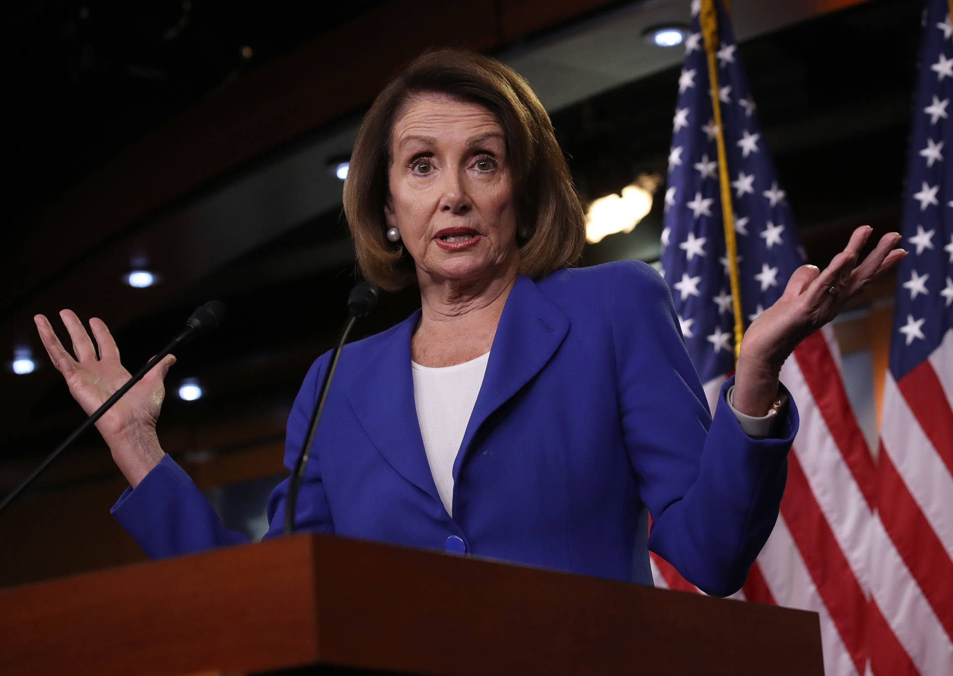 U.S. Speaker of the House Nancy Pelosi answers questions during her weekly press conference on Jan. 31, 2019, in Washington, D.C.  Win McNamee/Getty Images