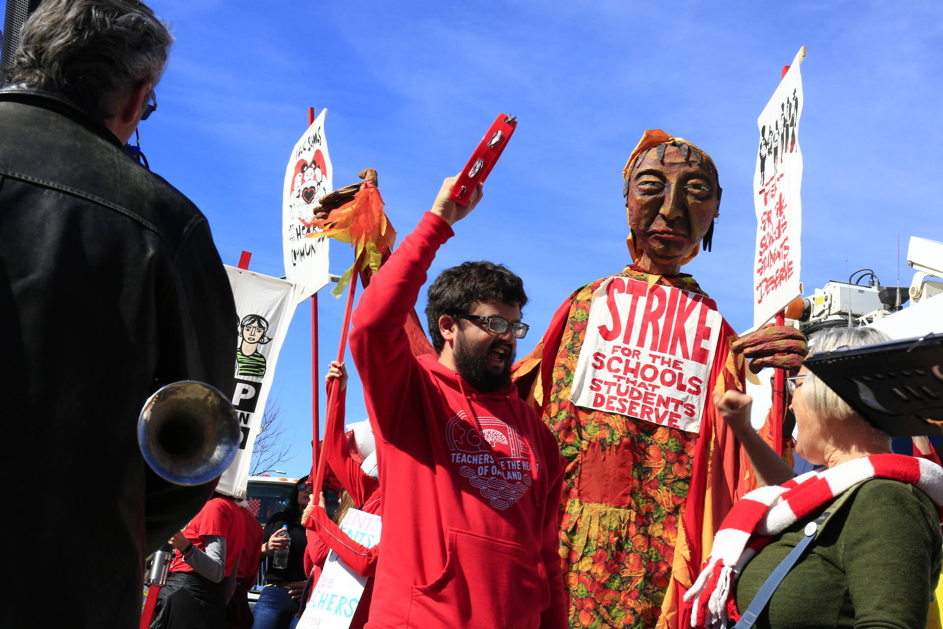Rally and March for the Oakland Teacher's Strike in DeFremery Park, West Oakland February 22, 2019. Stephanie Lister/KQED