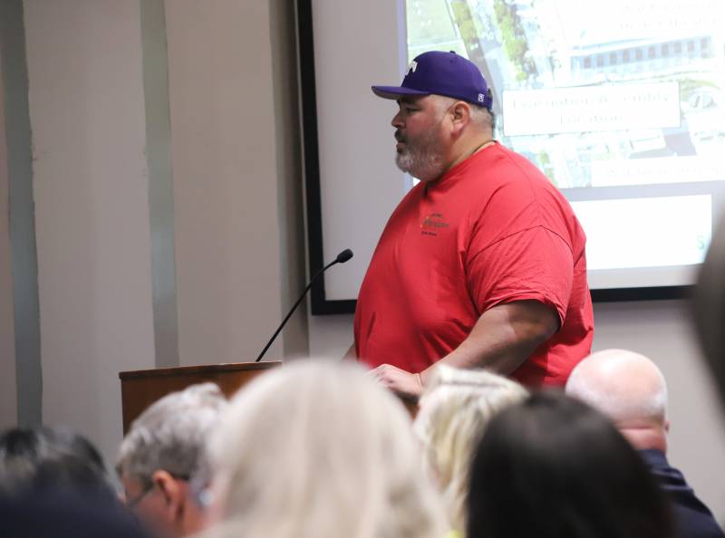 District 1 Supervisor Moke Simon, from Lake County, spoke at the California Public Utilities Commission hearing on Wednesday Nov. 20, 2019. He said AT&T, which runs the county's sewer systems, went down immediately in Lake County. "We had ... a lot of folks out there working with generators, but they weren't able to communicate with the system as it went down immediately with no backup generation. ... That really put us in a dire straits situation. It also created at least one spill that was uncontainable." The spill, he said, lasted several days after the power had come back on.