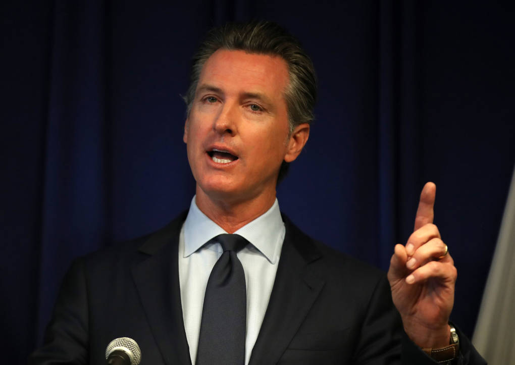 California Gov. Gavin Newsom speaks during a news conference at the California Justice Department on Sept. 18, 2019, in Sacramento.