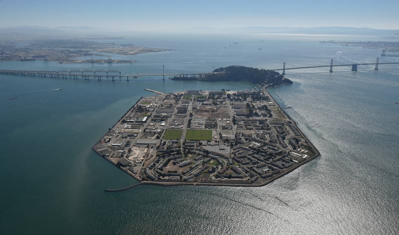 An aerial photo of Treasure Island from 2015.