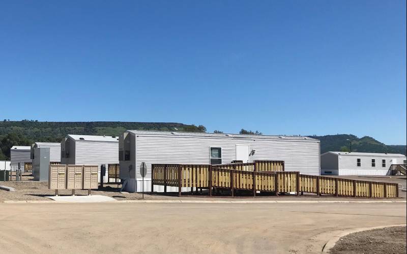 FEMA trailers like these, which were used to house survivors of the Camp Fire, could house the homeless if a new federal bill introduced Tuesday by Central Valley Rep. Josh Harder becomes law.
