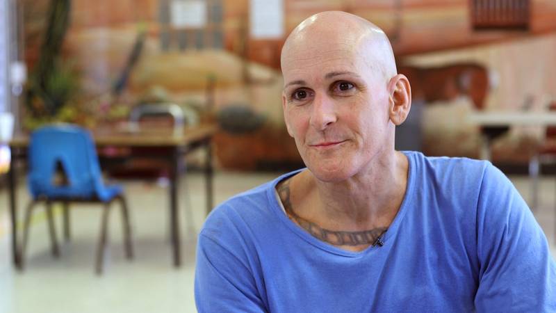 Ava Fey, a transgender woman who started taking hormone replacement therapy in January, at the California Medical Facility in Vacaville on June 11, 2019.