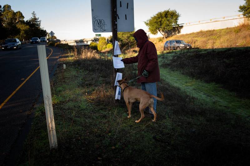 The California Department of Transportation is required to post notices of cleanups before clearing out homeless encampments on state property. But housing advocates, who say the agency doesn't always comply with the rules, are suing the state over seized belongings.