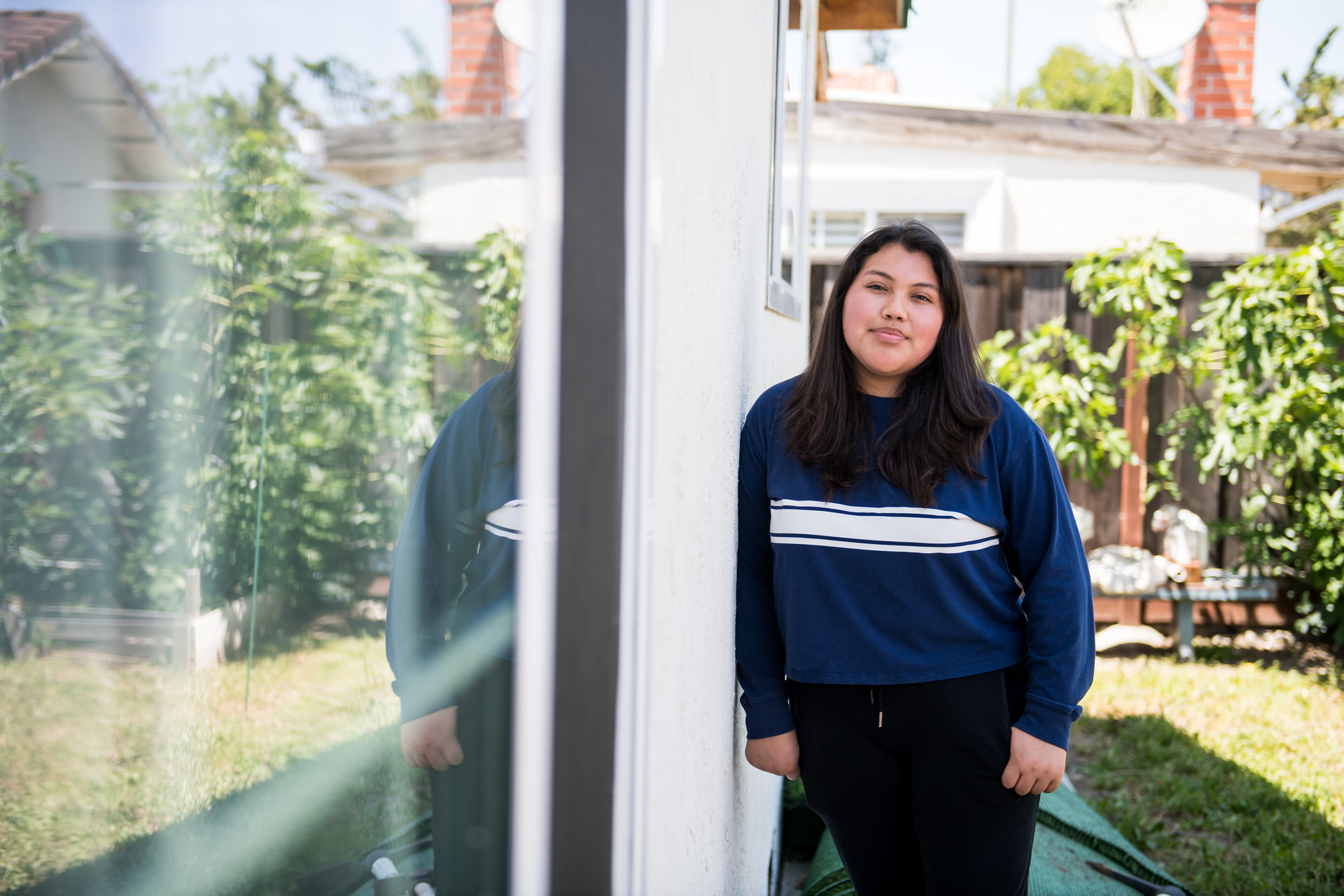 Julisa Gomez Reyes, a high school junior, at her home in San Jose on April 6.