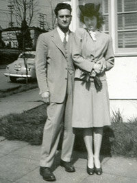 Tom and Lois DeDomenico in San Francisco, shortly after their marriage.