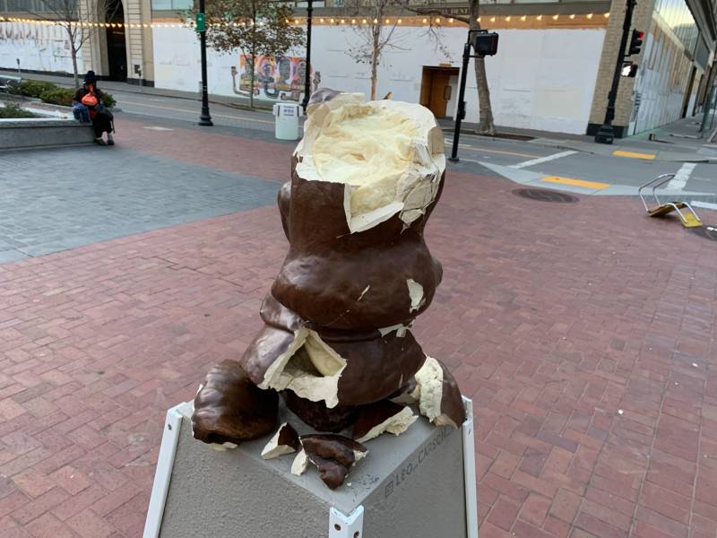 A report of the statue's vandalism has been filed with the Oakland Police Department and the incident is currently under investigation.