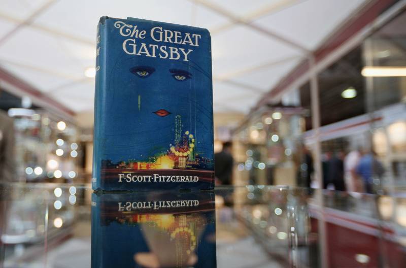 A copy of The Great Gatsby