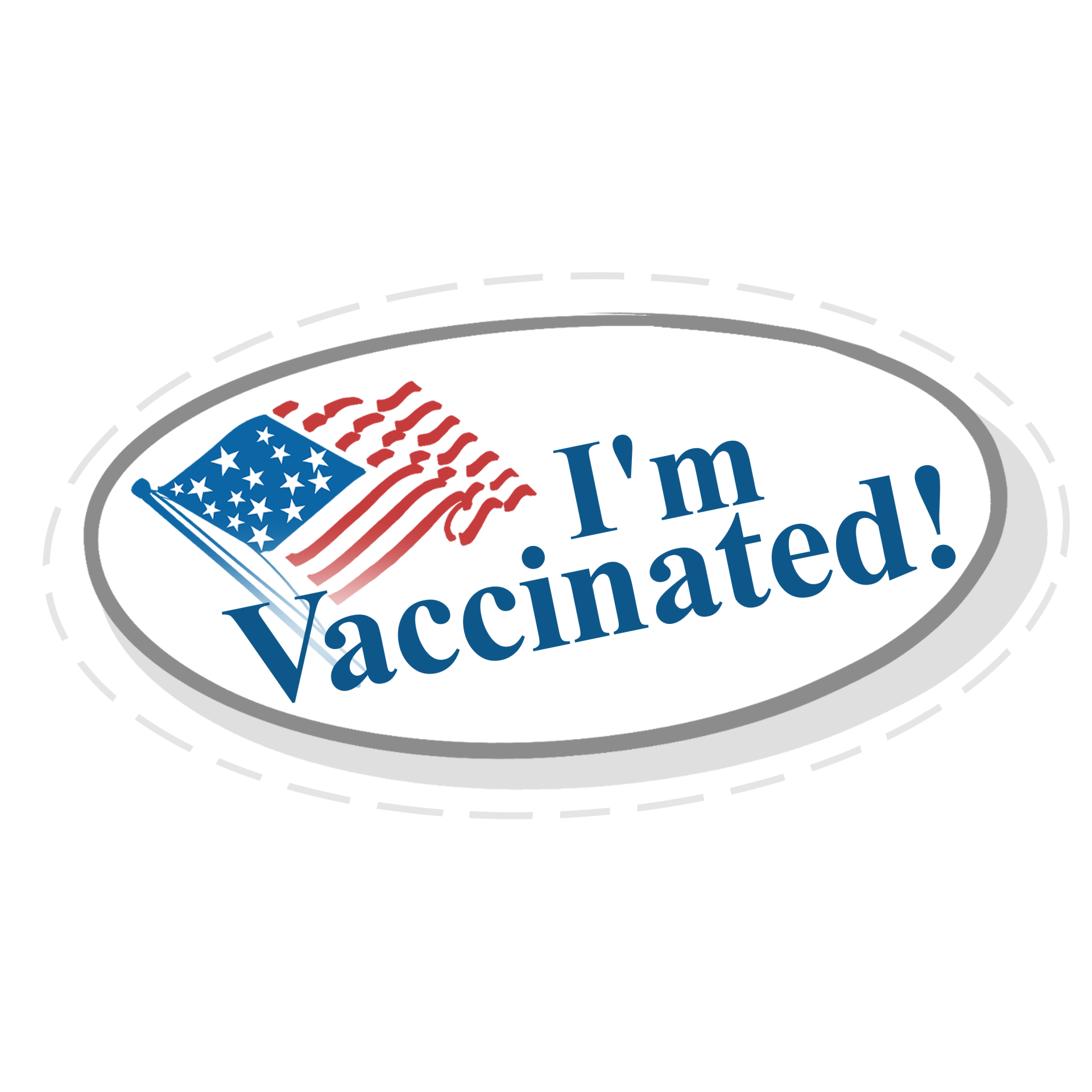 Sticker vaccinated i am