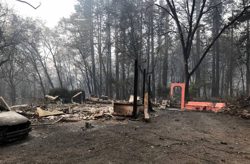 burned remnants of Cook family home in Paradise