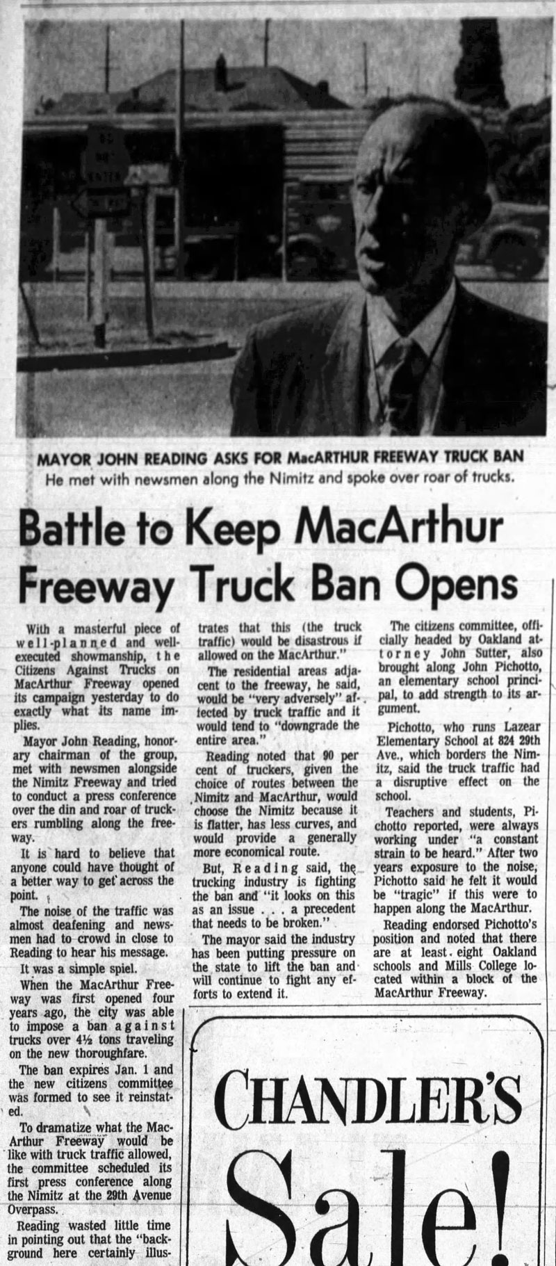 Oakland tribune article from July 4, 1967