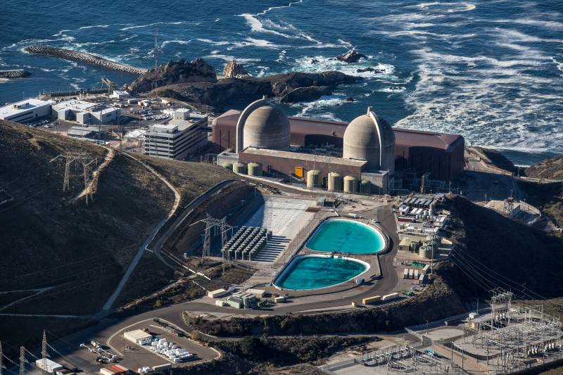 An aerial view of the Diablo Canyon nuclear plant.