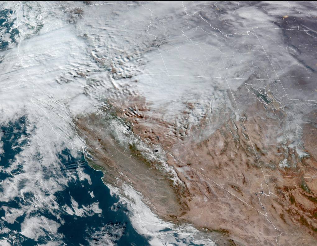Satellite image of the Western US