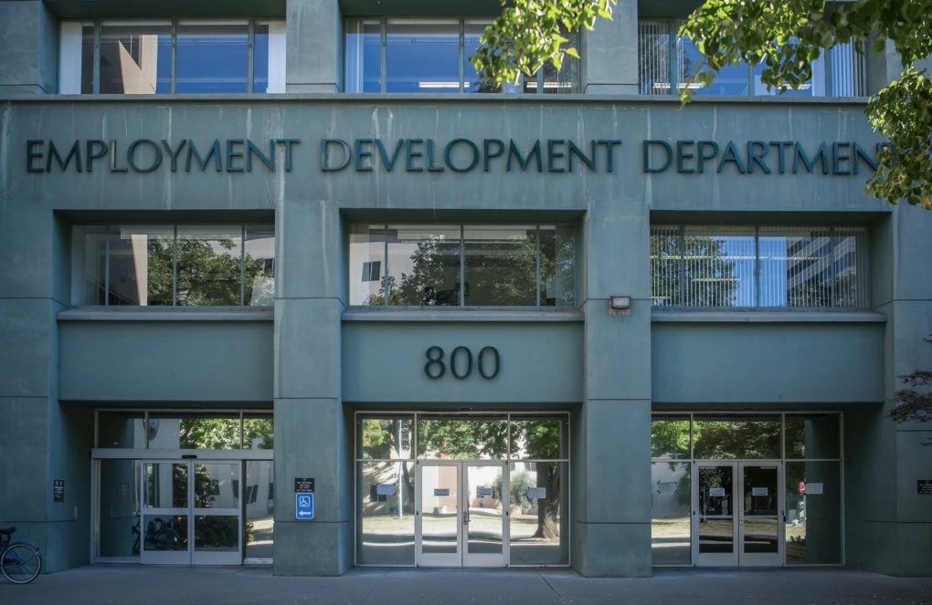 A building sign that reads "Employment Development Department."