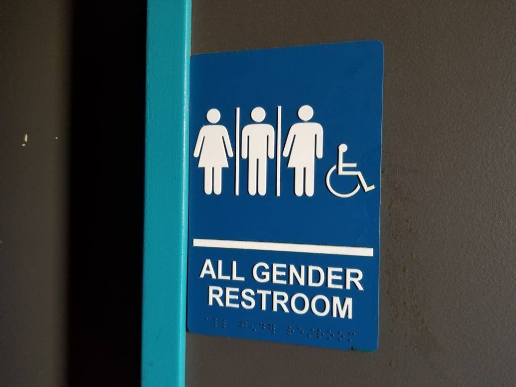 All-Gender bathroom sign.