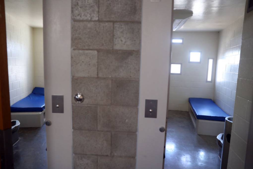 An empty housing unit in a juvenile lockup.