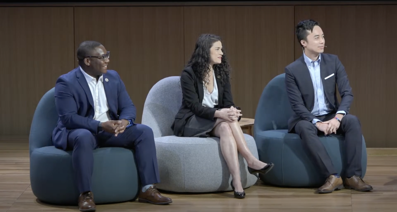 Hercules Mayor Alexander Walker-Griffin, Sunnyvale Councilmember Alysa Cisneros, and Assemblymember Alex Lee share their visions for our region’s future in conversation with politics correspondent Guy Marzorati and USF student fellow Caitlin Kennedy.