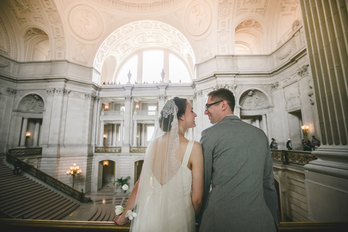 Newlyweds at San Francisco City Hall. (Photo: Michelle Felieacan)