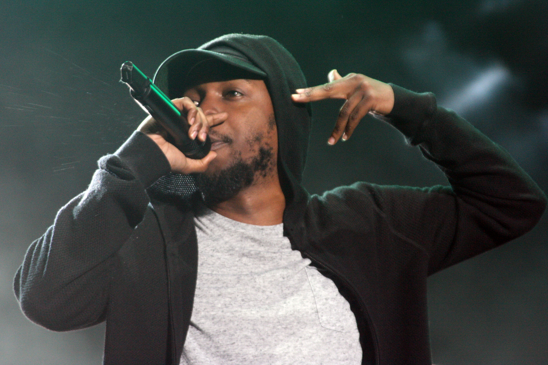Kendrick Lamar performs at Outside Lands, Aug. 8, 2015. (Photo: Gabe Meline/KQED)
