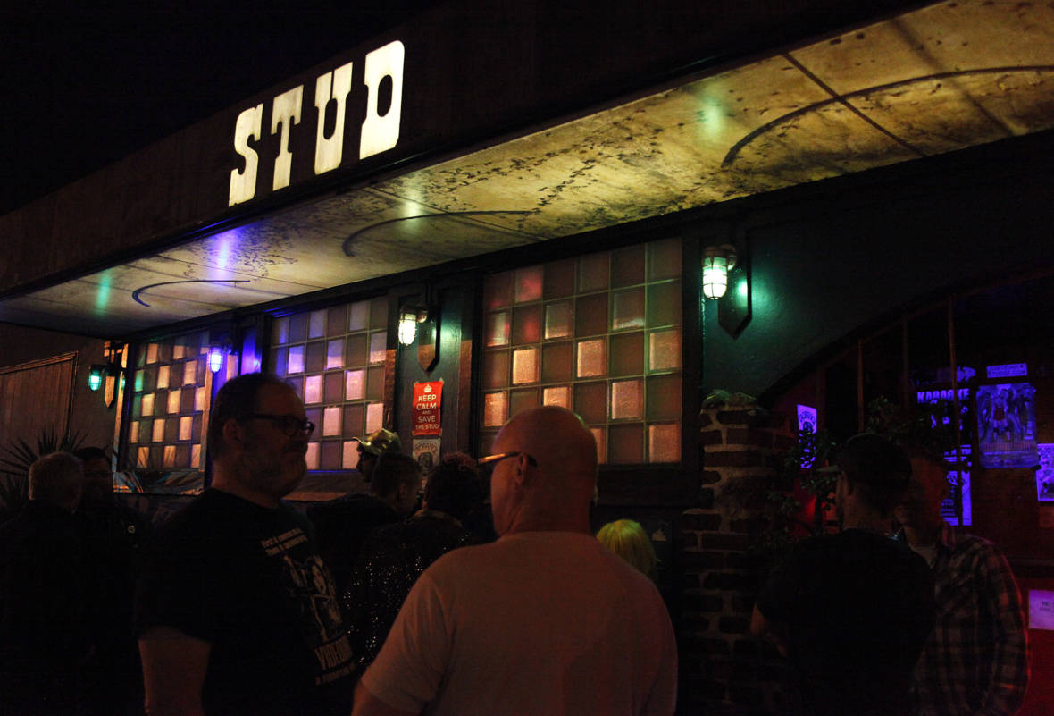 The Stud Bar, on Harrison and 9th Streets. Founded in 1966, it's one of San Francisco's oldest gay bars.  Brittany Hosea-Small/KQED