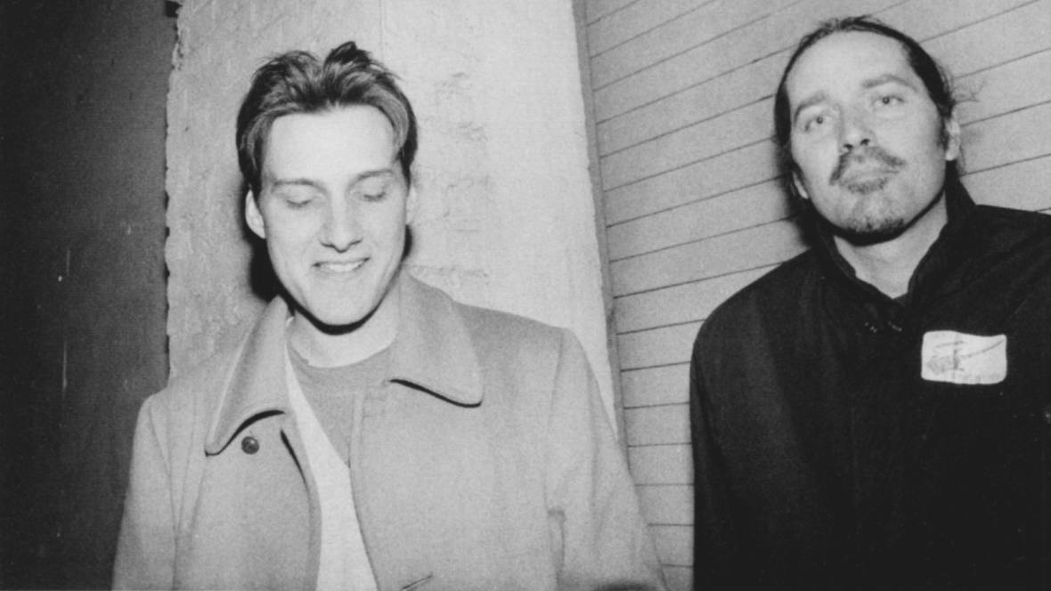 Scott Kannburg AKA Spiral Stairs and Gary Young in 1992  Photo: Gail Butsensky / Courtesy of Spiral Stairs Archive