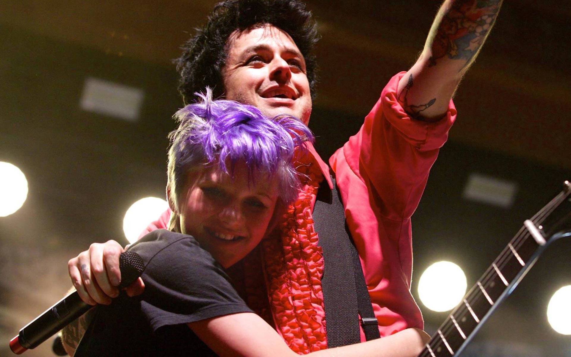Billie Joe Armstrong makes one teenager's life at the UC Theatre in Berkeley, Oct. 20, 2016.  Emma Silvers/KQED