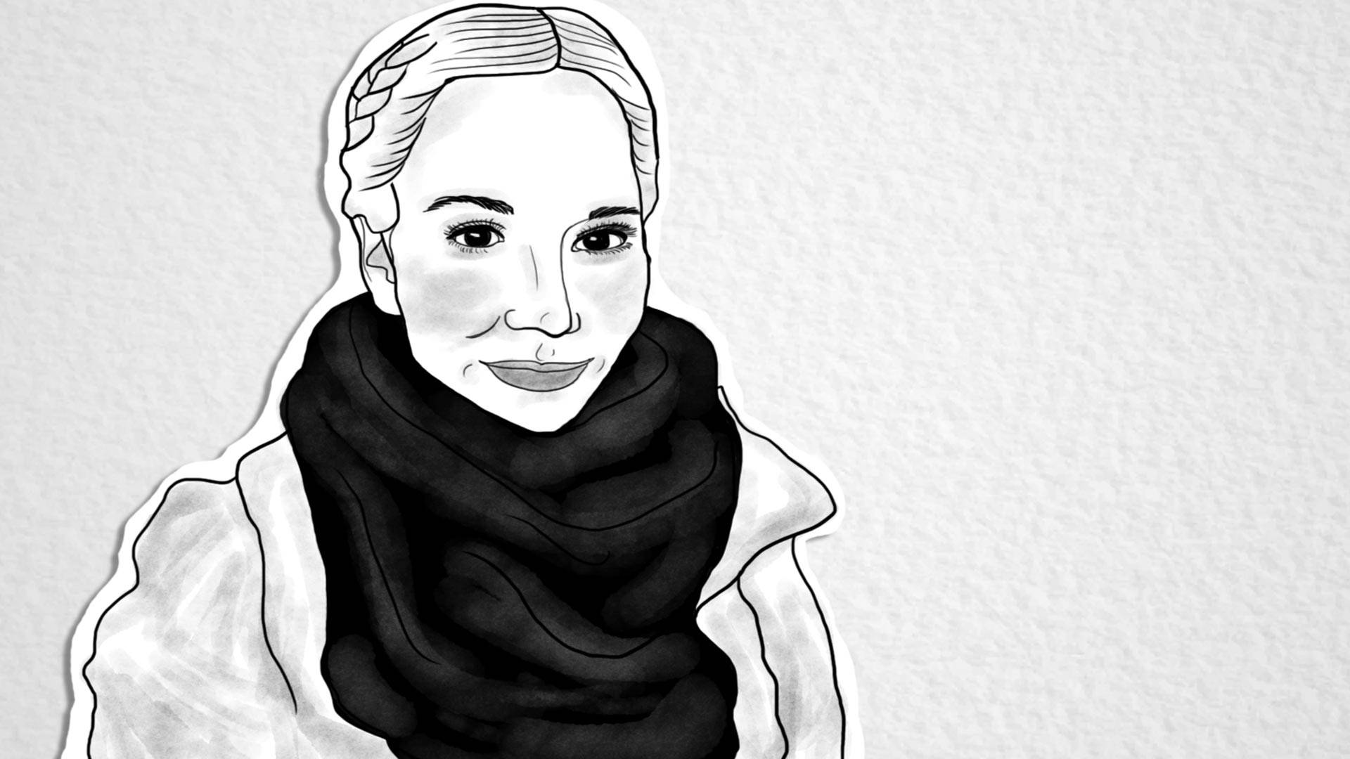 Hanna Ruax. Illustration by Julianna Cecere/KQED