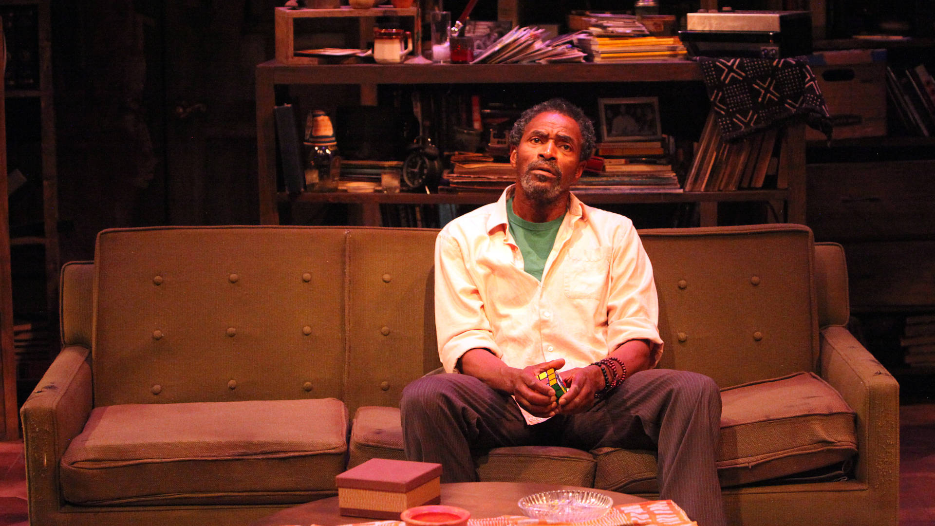 Gil Scott Heron (Carl Lumbly) thinks about the whole scope of his life in 'Grandeur' by Han Ong. Photo: Jennifer Riley