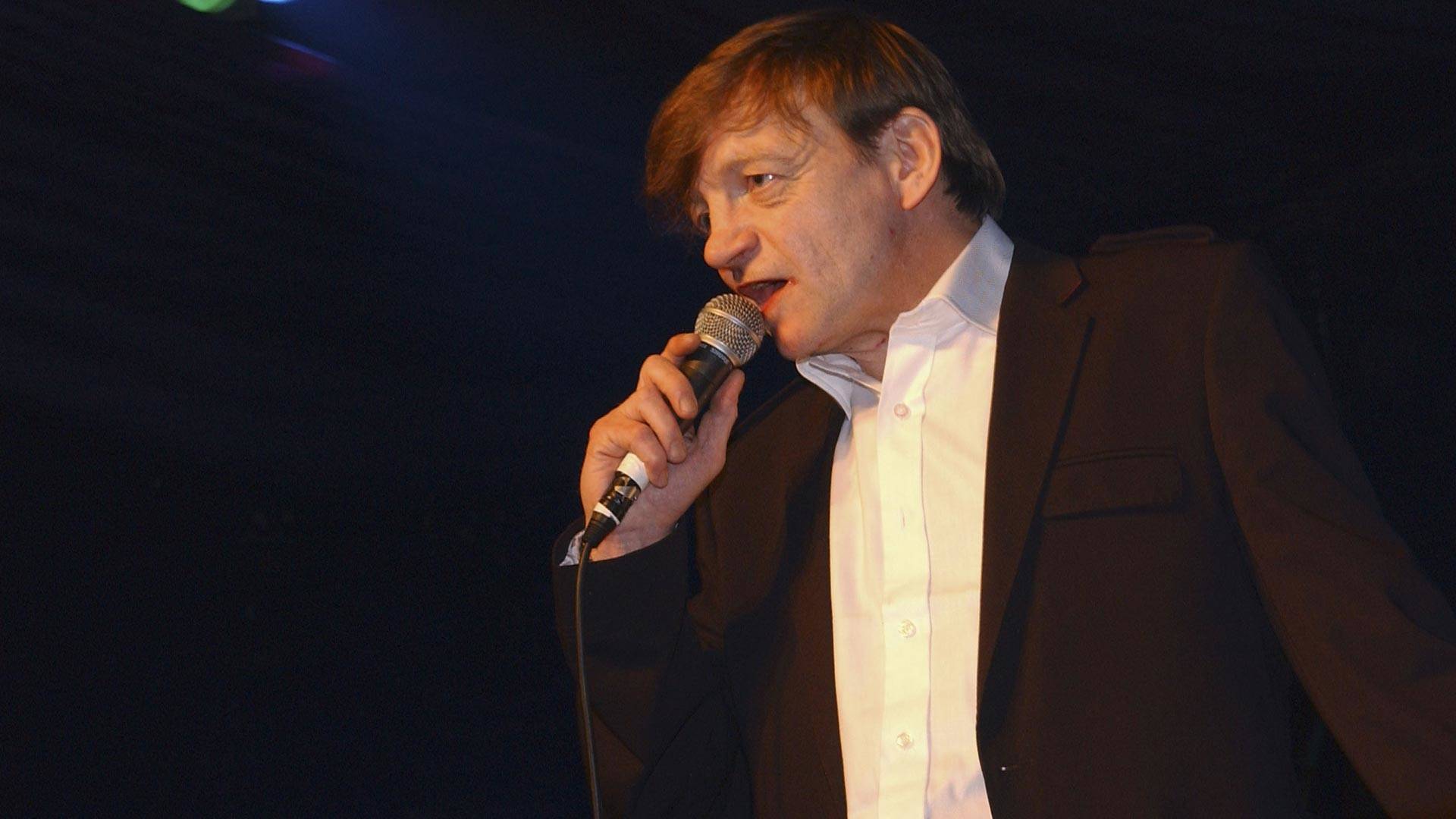Mark E. Smith of The Fall performs at the Hammersmith Palais on April 1, 2007 in London. This was the last scheduled concert at the historic West London venue, immortalized by The Clash song 'White Man In Hammersmith Palais.' Jim Dyson/Getty Images