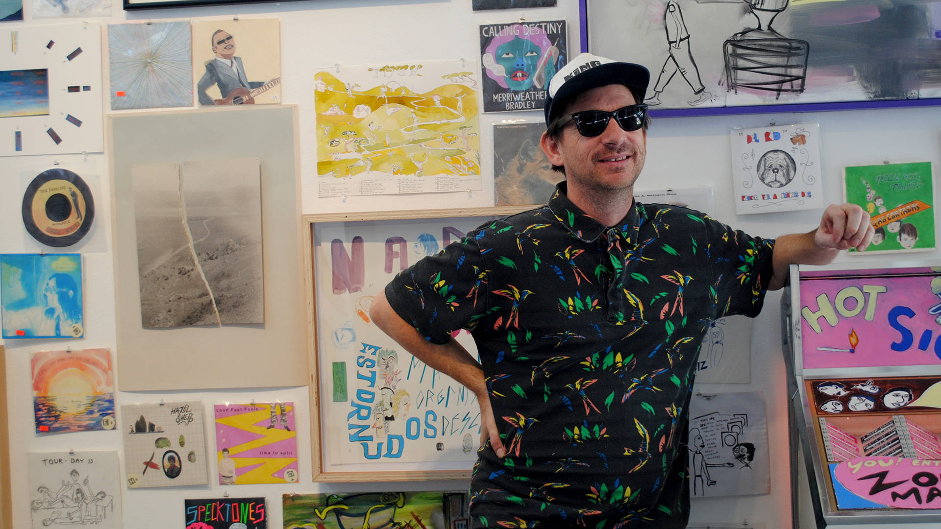 San Francisco indie rock vet Sonny Smith reimagines bizarre tour experiences as a hero's journey in his new exhibition at Gallery 16. Nastia Voynovskaya
