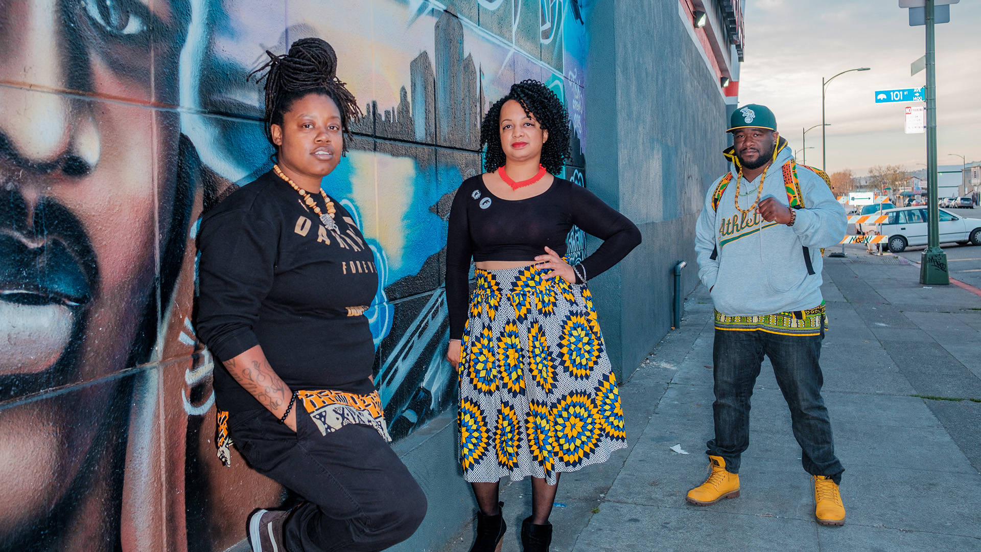Keta Price, Candice Elder and Nick Houston (left to right) spearhead grassroots efforts to help the homeless through the East Oakland Collective.  Charles Lee/@picturemesirius