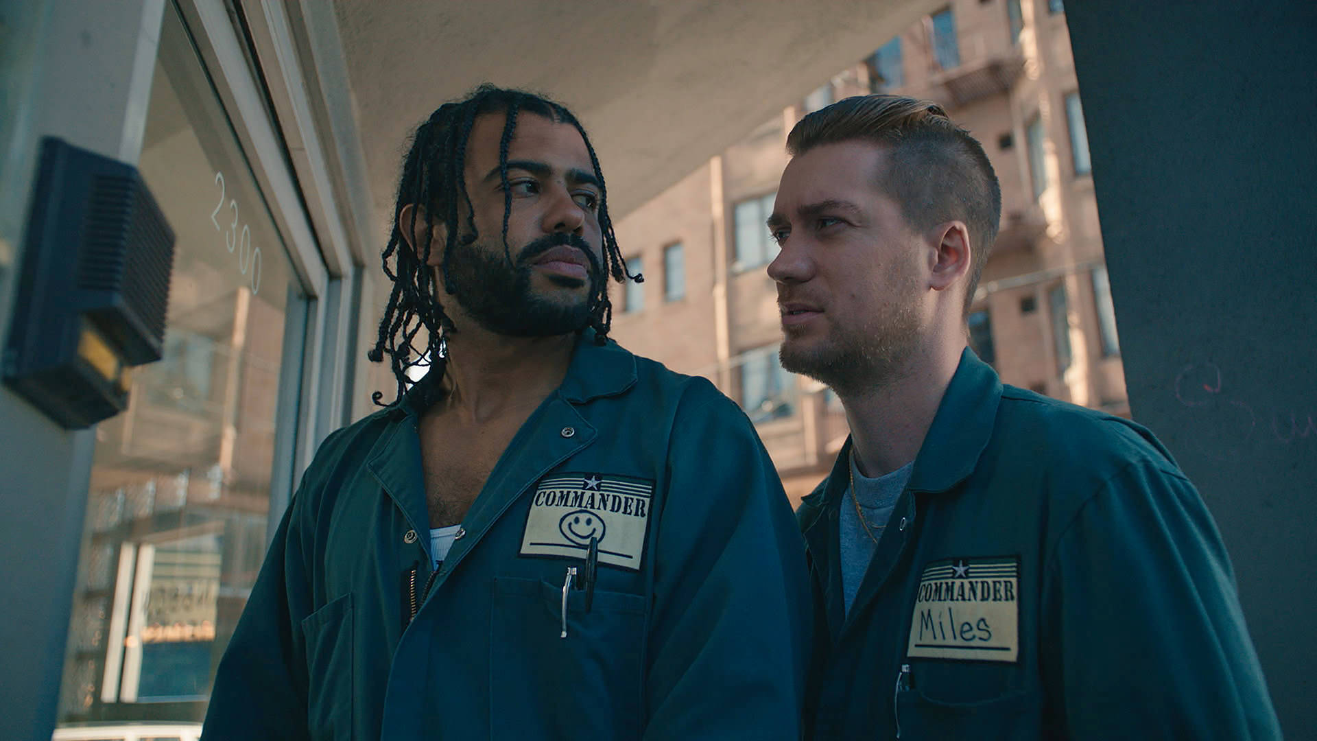 Diggs and Casal play best friends who work together as movers in 'Blindspotting.' Ariel Nava