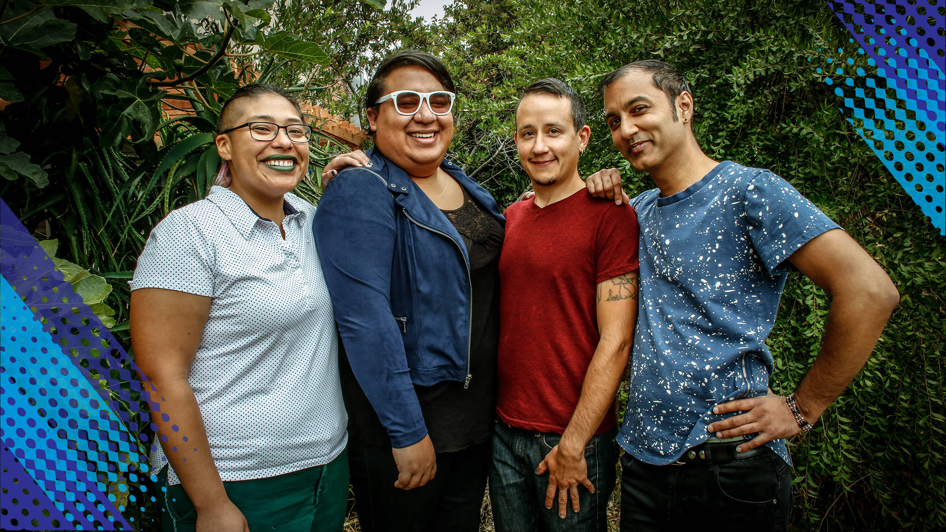 Kathrin Canton, Lexi Adsit, Q Quintero and Devi Peacock (L to R), plus Luna Merbruja (not pictured) are the core leadership of Peacock Rebellion.  Jean Melesaine
