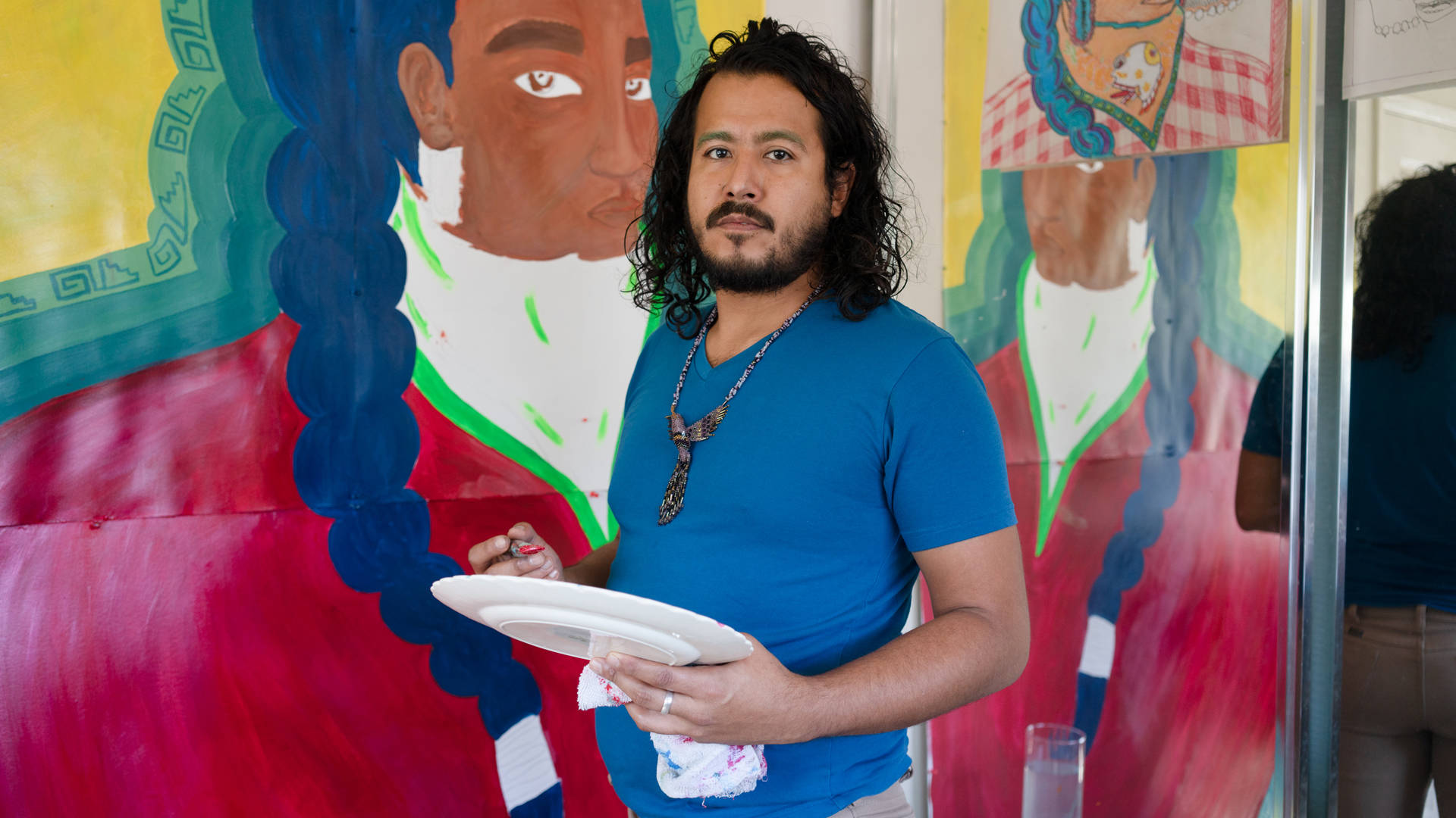 Nicólas González-Medina in his home studio in Oakland. Graham Holoch/KQED