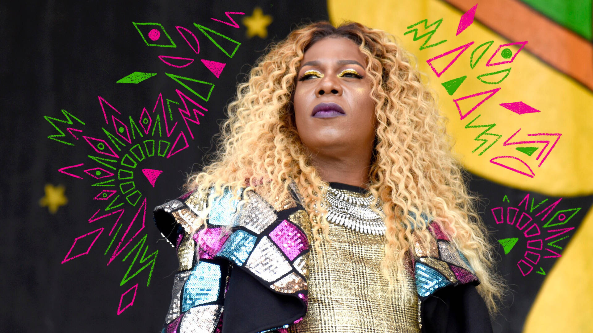 Big Freedia performs during the 2018 New Orleans Jazz &amp; Heritage Festival in New Orleans.