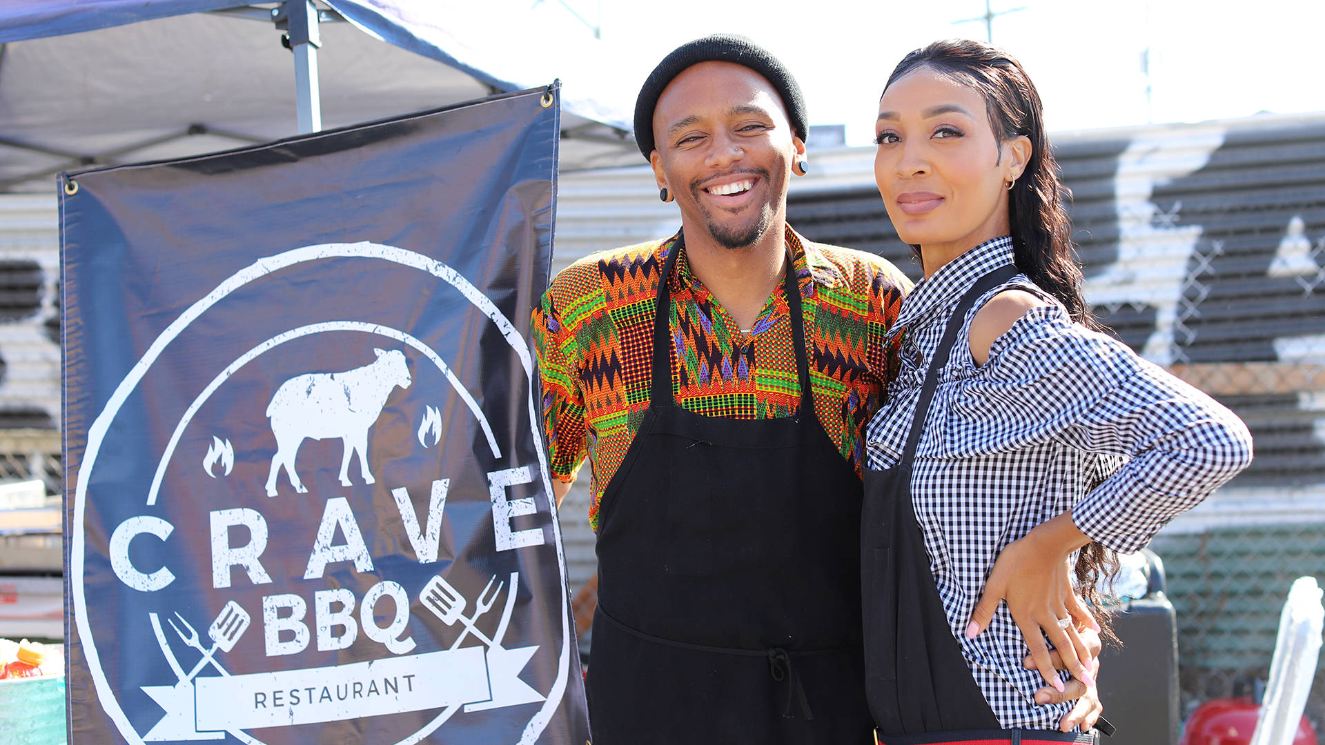 Rashad and Chandi Armstead (L–R) will soon be commercial tenants at the California Hotel, which is at the center of EBALDC's efforts to establish an African–American-focused cultural hub on Oakland's San Pablo Avenue. Nastia Voynovskaya/KQED
