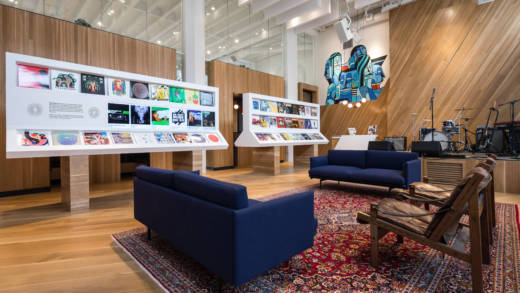 Bandcamp's new office in downtown Oakland includes a record store and concert venue.